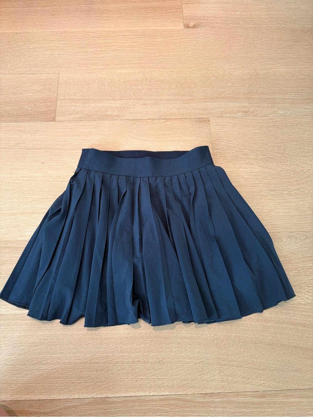 Aritzia Navy Pleated Mini Skirt